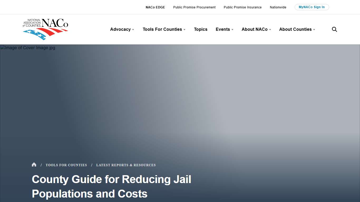 County Guide for Reducing Jail Populations and Costs | National Association of Counties